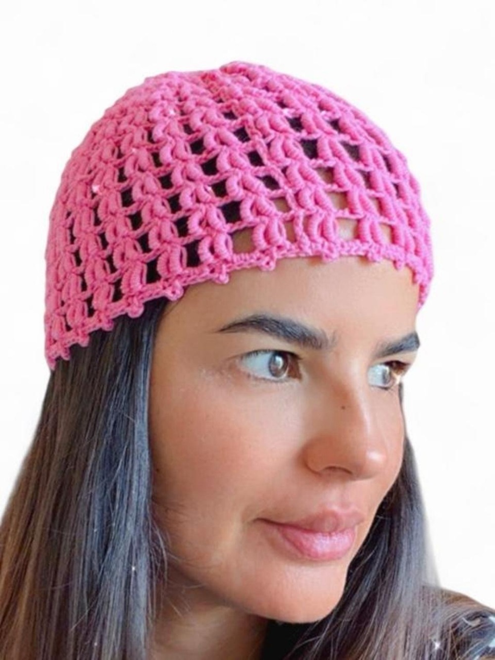 Pink Crochet Beanie Hat handmade by my mom 💕 - Women Accessories